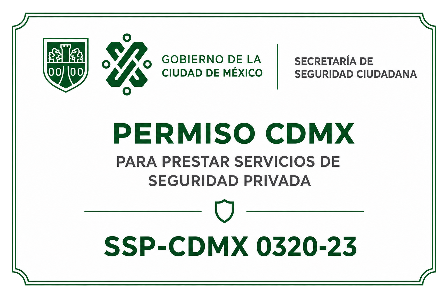 Permiso CDMX SSP-CDMX 0320-23